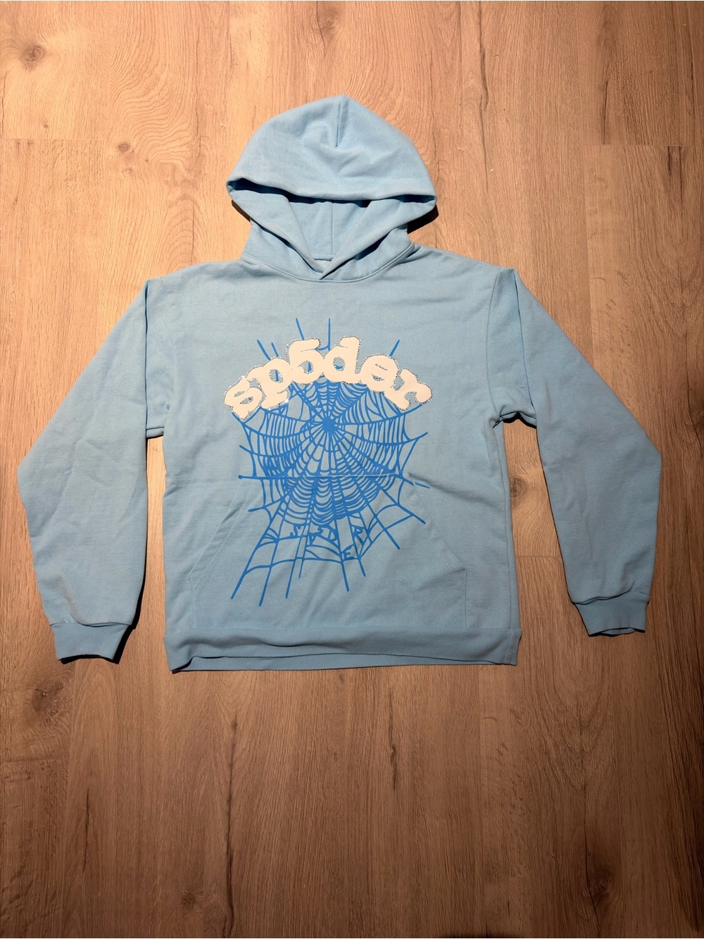 Light blue Sp5der hoodie